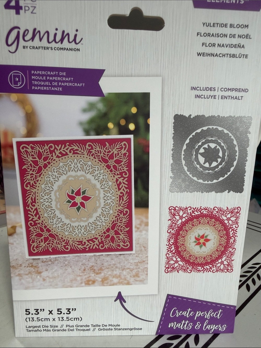 Crafters Companion Yuletide Bloom Papercraft Die